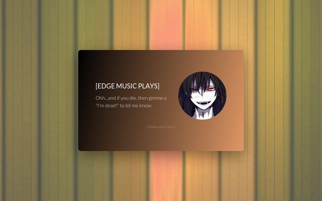 Carrd profile picture for @zack